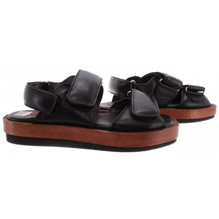 order leather black sandals shoes
