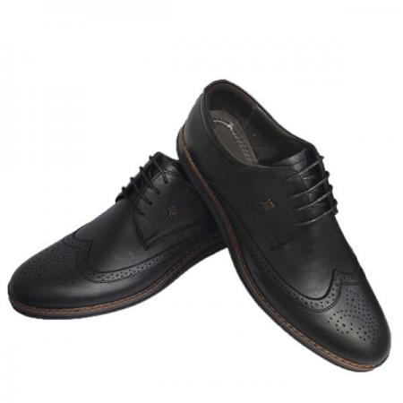 Leather Black Sandals Shoes Supplier