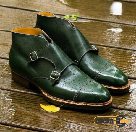 wholesalers of mens Green leather shoes