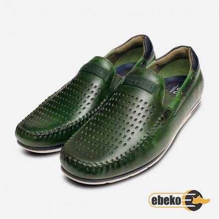 Green leather shoes best sellers