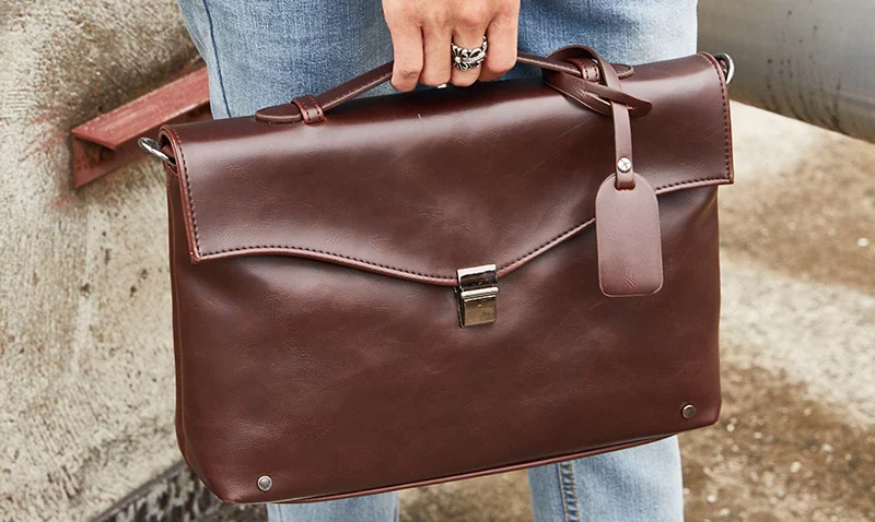 Fashionable leather bags for men brands