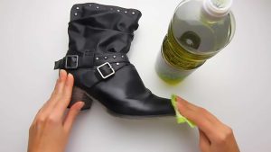 olive oil on leather shoes