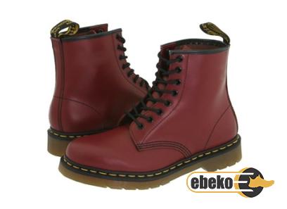Buy faux leather red boots at an exceptional price